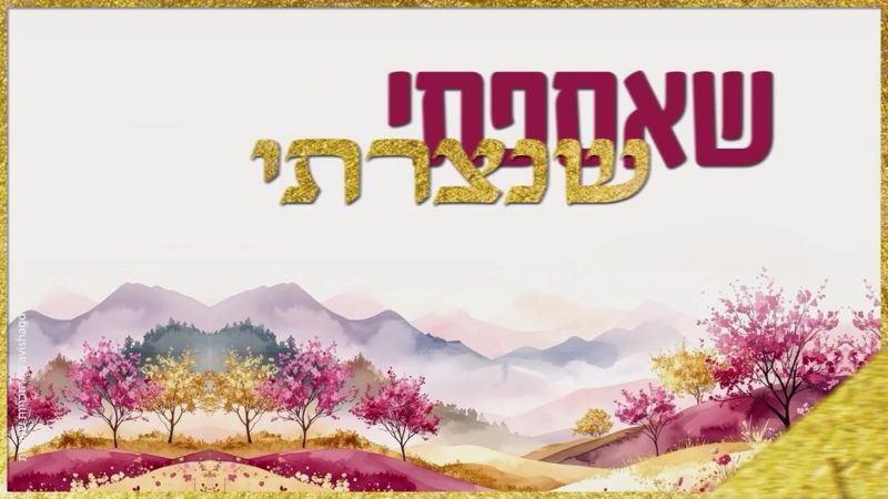קליפ מילים: 'שאספתי שנוצרתי' על רקע נוף בצבעי מים